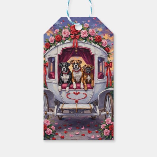Boxer Dog Valentine's Day  Cadeaulabel (Voorkant)