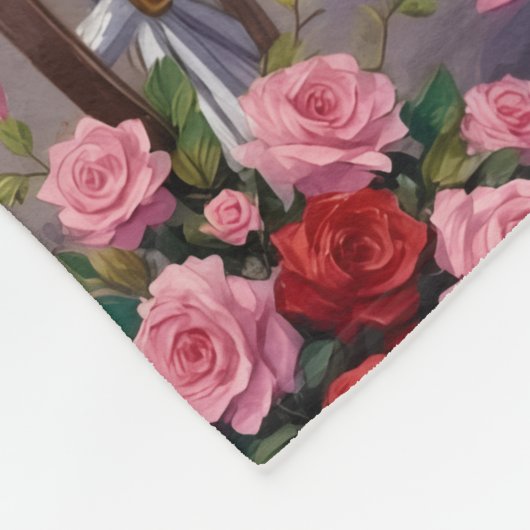 Boxer Dog Valentine's Day Fleece Deken (Hoek)