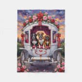 Boxer Dog Valentine's Day Fleece Deken (Voorkant)