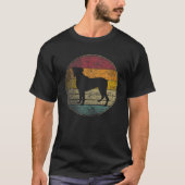 Boxer Dog  Verdrukte Retro Style Silhouett T-shirt (Voorkant)