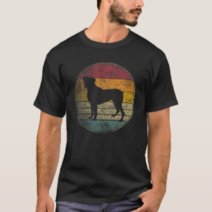 Boxer Dog  Verdrukte Retro Style Silhouett T-shirt