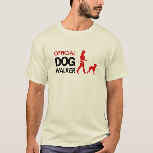 Boxer Dog Walker T-shirt (Voorkant)