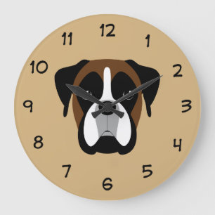 Boxer Dog Wall Declokken Grote Klok
