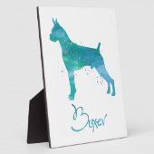 Boxer Dog Waterverf Fotoplaat (Zijkant)