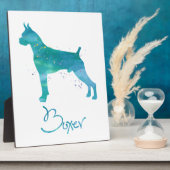 Boxer Dog Waterverf Fotoplaat (Zijkant)