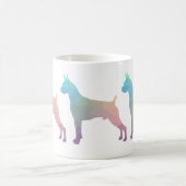 Boxer Dog Waterverf Geometric Pattern Silhouette Koffiemok (Center)