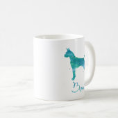 Boxer Dog Waterverf Koffiemok (Voorkant rechts)