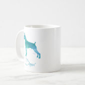 Boxer Dog Waterverf Koffiemok (Voorkant links)