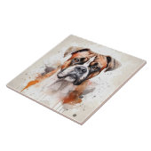 Boxer Dog Waterverf Pet Tegeltje (Zijkant)