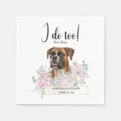 Boxer Dog Wedding Cocktail Napkins Servet (Voorkant)