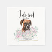 Boxer Dog Wedding Cocktail Napkins Servet (Voorkant)