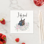 Boxer Dog Wedding Cocktail Napkins Servet (Insitu)