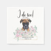 Boxer Dog Wedding Cocktail Napkins Servet (Voorkant)