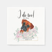 Boxer Dog Wedding Cocktail Napkins Servet (Voorkant)
