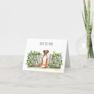 Boxer Dog - Wenskaart voor gepersonaliseerde tekst Bedankkaart