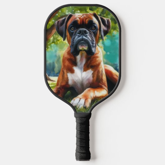 Boxer Dog Wiggle Butts & Tail Wags 🐾 Pickleball Paddle (Voorkant)
