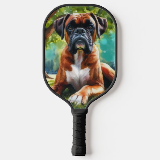 Boxer Dog Wiggle Butts & Tail Wags 🐾 Pickleball Paddle (Achterkant)