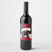 Boxer Dog Wijn Etiket (Voorkant)