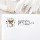 Boxer Dog Wreater Return Address Label (Insitu)
