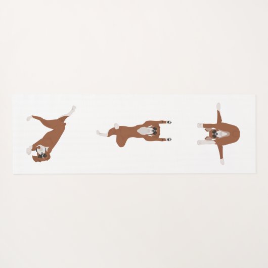 Boxer dog yoga pose yogamat (Achterkant (horizontaal))