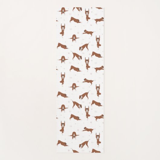 Boxer dog yoga pose yogamat (Voorkant)