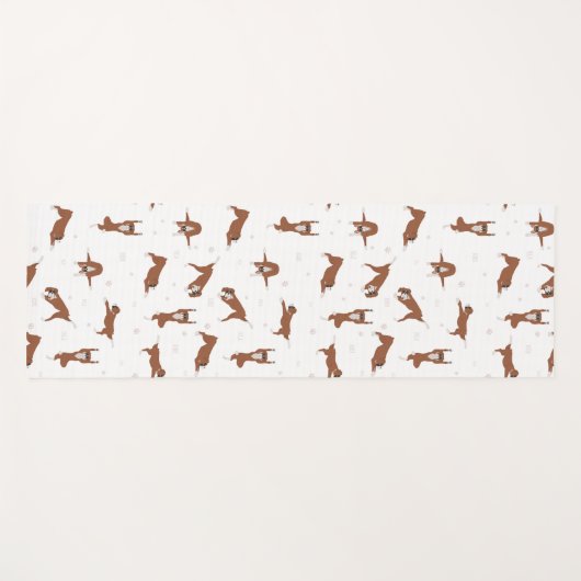 Boxer dog yoga pose yogamat (Voorkant (horizontaal))