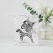 Boxer Dogs Briefkaart (Staand voorkant)