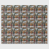 Boxer Dogs Christmas Snow Holiday  Cadeaupapier (Vlak)