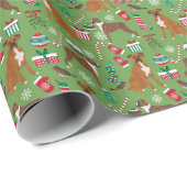 Boxer Dogs kerstcadeautje Cadeaupapier (Rol Hoek)