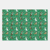 Boxer Dogs Santa Paws Cute Pet Inpakpapier Vel (Voorkant)