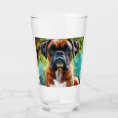 Boxer Dog🐾Wiggle Butts & Tail Wags Glas (Voorkant)