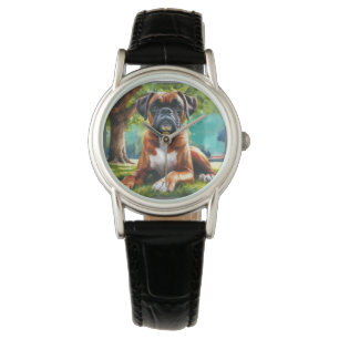 Boxer Dog🐾Wiggle Butts & Tail Wags Horloge
