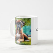 Boxer Dog🐾Wiggle Butts & Tail Wags Koffiemok (Voorkant links)