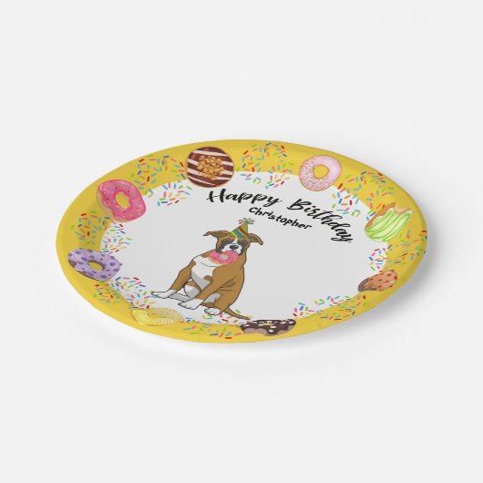 Boxer Donuts Birthday Party Paper Bord (Gekanteld)