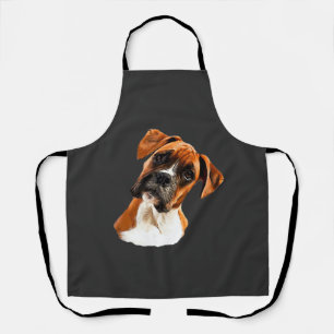 Boxer Een Mooie Boxer Kop Scheef Klassiek T-Shirt Schort