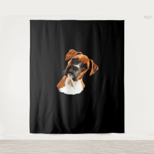 Boxer Een Mooie Boxer Kop Scheef Klassiek T-Shirt Wandkleed