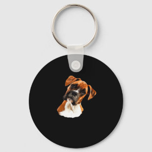 Boxer Een prachtig Boxer Head Tilt Classic T-shirt Sleutelhanger