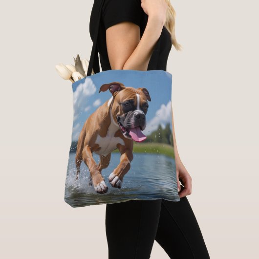 Boxer Elegant Canvas tas (Dichtbij)