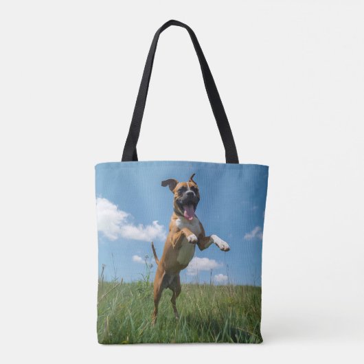 Boxer Elegant Canvas tas (Achterkant)