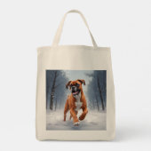 Boxer Elegant Grocery Canvas tas (Achterkant)