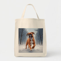 Boxer Elegant Grocery Canvas tas
