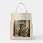 Boxer Elegant Grocery Tote Bag (Achterkant)