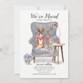 Boxer en Weimaraner Dog Moving Announcement Aankondiging (Voorkant)