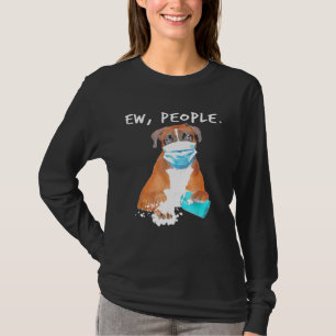Boxer Ew Mensen die een gezichtsmasker dragen T-shirt