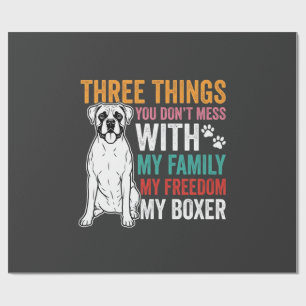Boxer Familie Vrijheid Hond Liefhebber Cadeaupapier