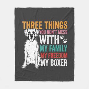 Boxer Familie Vrijheid Hond Liefhebber Fleece Deken