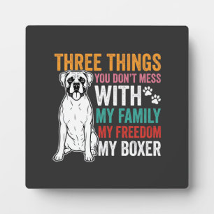 Boxer Familie Vrijheid Hond Liefhebber Fotoplaat