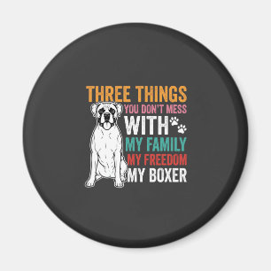 Boxer Familie Vrijheid Hond Liefhebber Magneet
