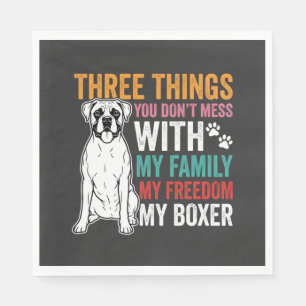 Boxer Familie Vrijheid Hond Liefhebber Servet