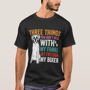 Boxer Familie Vrijheid Hond Liefhebber T-shirt